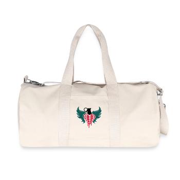 Grenade coeur avec des ailes - Sac de sport en toile recyclée Stanley/Stella - blanc naturel - Devant