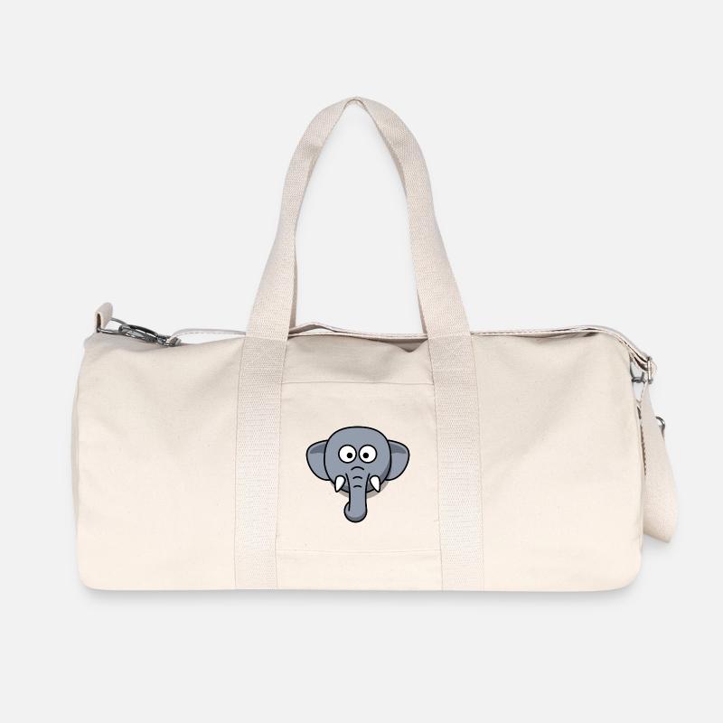 Elefant - Recycelte Canvas-Sporttasche von Stanley/Stella - Naturweiß