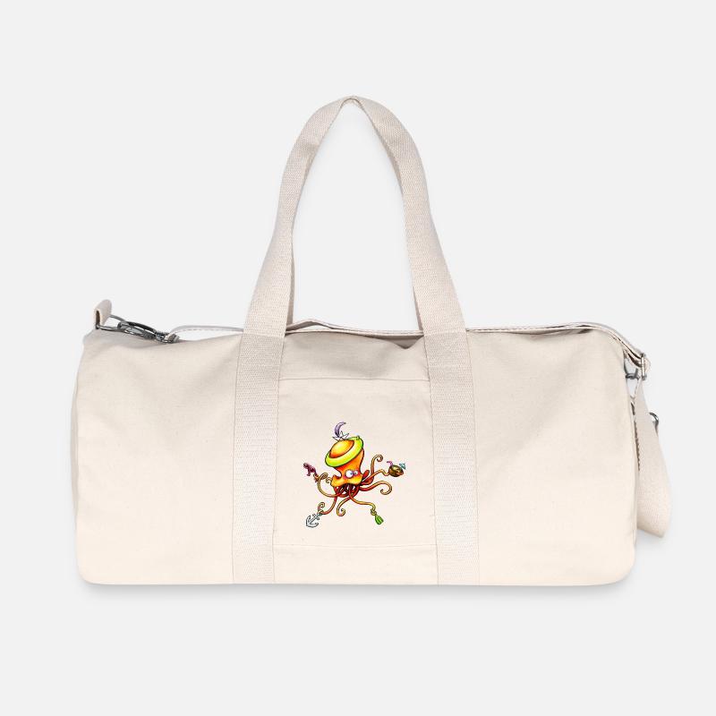octopus - Recycelte Canvas-Sporttasche von Stanley/Stella - Naturweiß