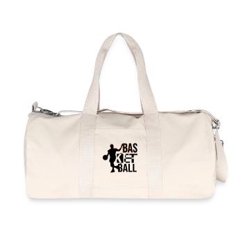 basketball - Recycelte Canvas-Sporttasche von Stanley/Stella - Naturweiß - Vorne