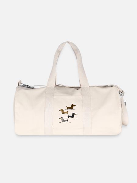 Dackeln - Recycelte Canvas-Sporttasche von Stanley/Stella - Naturweiß