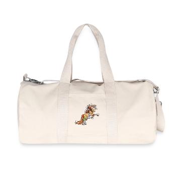 Wildes Indianer Pferd - Recycelte Canvas-Sporttasche von Stanley/Stella - Naturweiß - Vorne