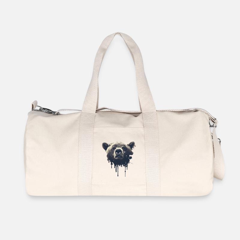 Grizzly - Recycelte Canvas-Sporttasche von Stanley/Stella - Naturweiß