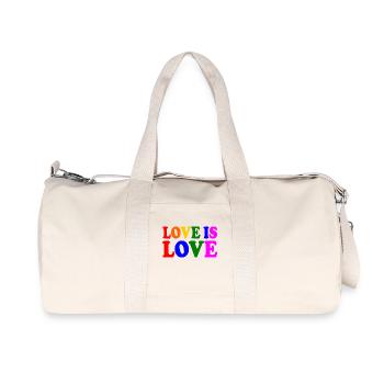 Love is love - Recycled Canvas Sports Bag by Stanley/Stella - natural - Front