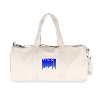 Sacramento Hang-Skyline Silhouette - Recycelte Canvas-Sporttasche von Stanley/Stella - Naturweiß - Vorne
