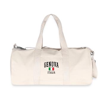 Conception de Gêne avec drapeau et lettres Italiennes - Sac de sport en toile recyclée Stanley/Stella - blanc naturel - Devant