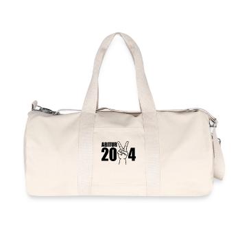 Abitur 2024 - Recycelte Canvas-Sporttasche von Stanley/Stella - Naturweiß - Vorne
