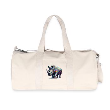 Nashorn - Recycelte Canvas-Sporttasche von Stanley/Stella - Naturweiß - Vorne