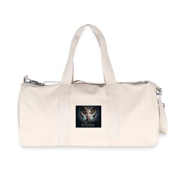 Aries -  Sternzeichen Widder - Recycelte Canvas-Sporttasche von Stanley/Stella - Naturweiß - Vorne