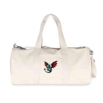 Drache - Recycelte Canvas-Sporttasche von Stanley/Stella - Naturweiß - Vorne