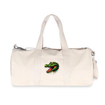 Alligator Crocodile - Recycled Canvas Sports Bag by Stanley/Stella - natural - Front