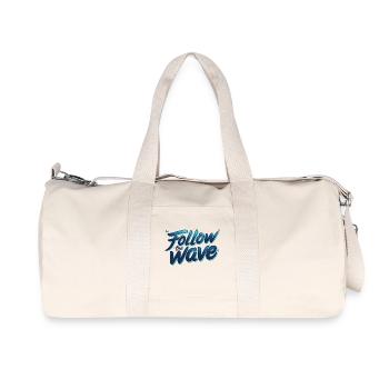 Welle - Recycelte Canvas-Sporttasche von Stanley/Stella - Naturweiß - Vorne