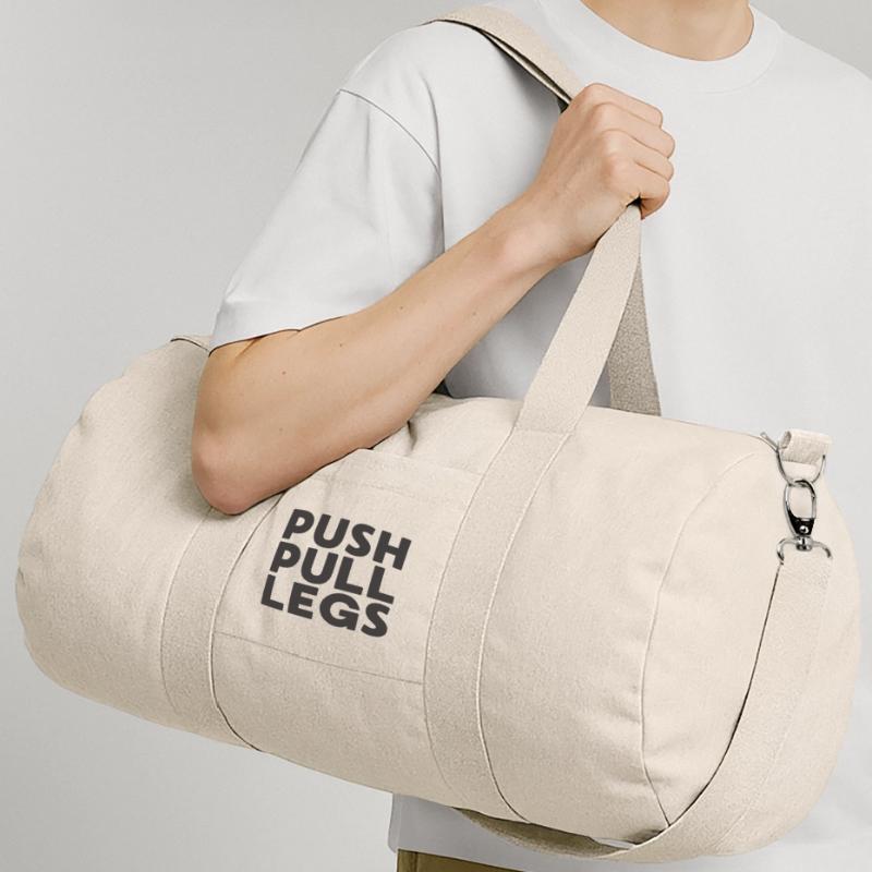 Push Pull Beine Repeat Trainingssplit Recycelte Canvas-Sporttasche von Stanley/Stella