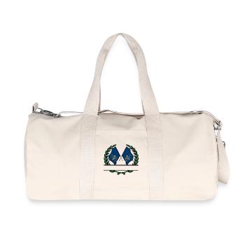 USA North Dakota Laurel Wreath Flag Banner - Recycled Canvas Sports Bag by Stanley/Stella - natural - Front