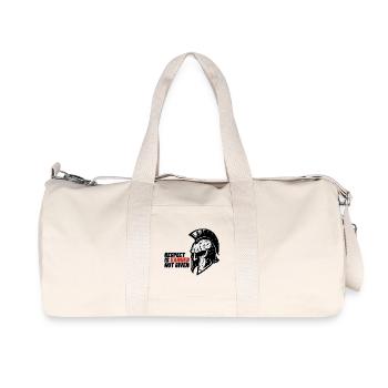 Le respect se gagne et ne se donne pas – Casque Spartan - Sac de sport en toile recyclée Stanley/Stella - blanc naturel - Devant