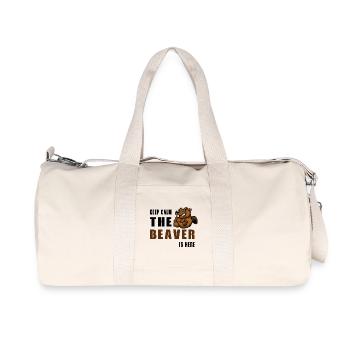 Restez calme, le castor est là - Sac de sport en toile recyclée Stanley/Stella - blanc naturel - Devant