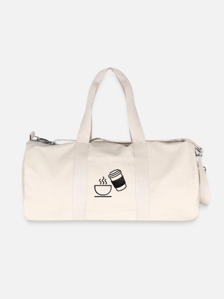 Kaffee - Recycelte Canvas-Sporttasche von Stanley/Stella - Naturweiß