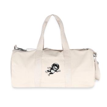 Frog in Space - Cool Astonomy Logo - Recycled Canvas Sports Bag by Stanley/Stella - natural - Front