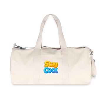 Colorful Clouds Saying Design - Recycled Canvas Sports Bag by Stanley/Stella - natural - Front