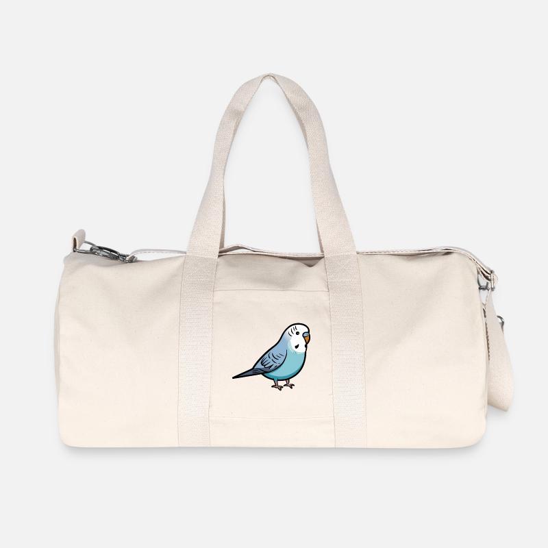 Blauer Sittich Vogelliebhaber - Recycelte Canvas-Sporttasche von Stanley/Stella - Naturweiß
