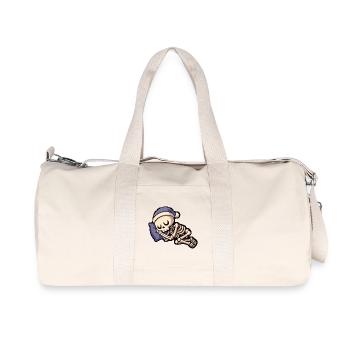 Joli dormeur en os avec bonnet endormi - Sac de sport en toile recyclée Stanley/Stella - blanc naturel - Devant