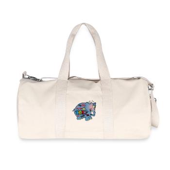 Verschlagwortet mit Elefant - Recycelte Canvas-Sporttasche von Stanley/Stella - Naturweiß - Vorne