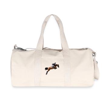Prancing horse in leap - Recycled Canvas Sports Bag by Stanley/Stella - natural - Front