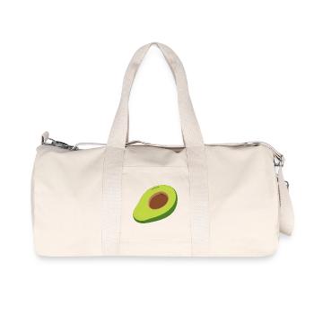 Avocado Halbschnitt Illustration - Recycled Canvas Sports Bag by Stanley/Stella - natural - Front