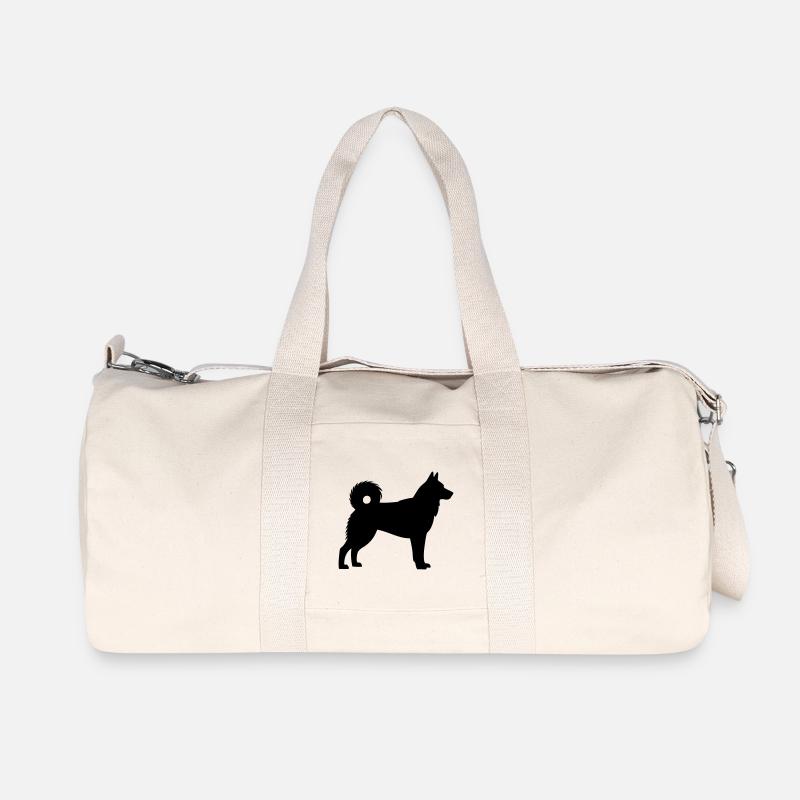 Husky dog silhouette - Recycelte Canvas-Sporttasche von Stanley/Stella - Naturweiß