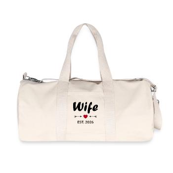 Ehefrau ist 2026 - Recycelte Canvas-Sporttasche von Stanley/Stella - Naturweiß - Vorne