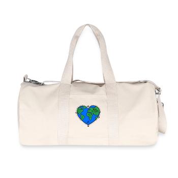 born to travel - Recycled Canvas Sports Bag by Stanley/Stella - natural - Front