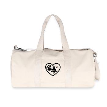 Heart DJ Beer - Recycled Canvas Sports Bag by Stanley/Stella - natural - Front