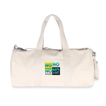 Aucun travail avec les ondes - Sac de sport en toile recyclée Stanley/Stella - blanc naturel - Devant