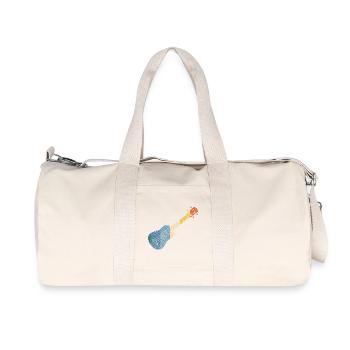 Hawaiian Ukulele Uke Retro Vintage - Recycled Canvas Sports Bag by Stanley/Stella - natural - Front