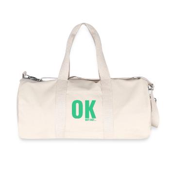 OK why not a slogan T-shirt - Recycled Canvas Sports Bag by Stanley/Stella - natural - Front