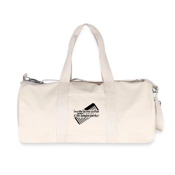 INUTILE DE ME COIFFER C'EST PEIGNE PERDU !  - Sac de sport en toile recyclée Stanley/Stella - blanc naturel - Devant