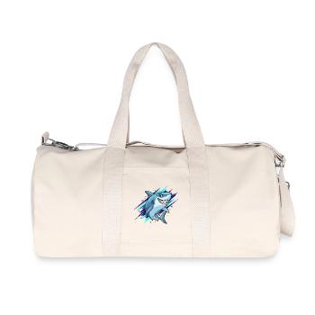Lachender Hai Sprinter - Recycelte Canvas-Sporttasche von Stanley/Stella - Naturweiß - Vorne