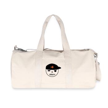 Smiley mit Fisch-Cap - Recycelte Canvas-Sporttasche von Stanley/Stella - Naturweiß - Vorne