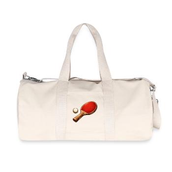 Tennis de table, raquette, balle, chemise, ping-pong - Sac de sport en toile recyclée Stanley/Stella - blanc naturel - Devant