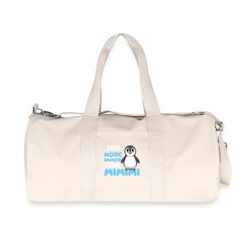 Ich Höre Immer Nur Ein Mimimi Pinguin - Recycelte Canvas-Sporttasche von Stanley/Stella - Naturweiß - Vorne