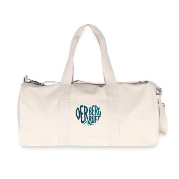 The Mountain Calls Heart Silhouettes Design - Recycled Canvas Sports Bag by Stanley/Stella - natural - Front
