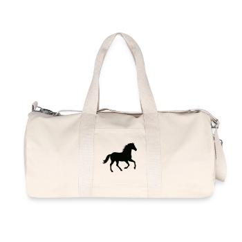 Silhouette de cheval au galop - Sac de sport en toile recyclée Stanley/Stella - blanc naturel - Devant