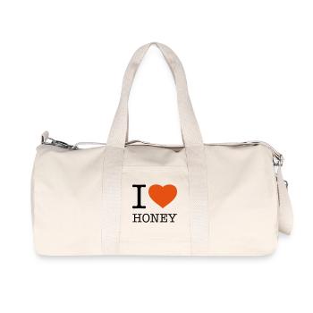 J’AIME LE MIEL Honig - Sac de sport en toile recyclée Stanley/Stella - blanc naturel - Devant