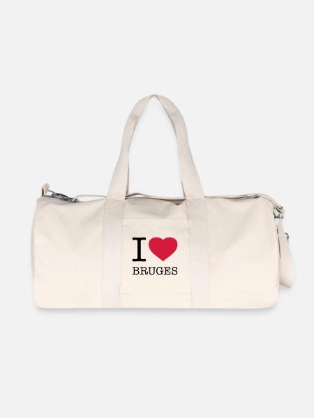 J’AIME BRUGES Brügge - Sac de sport en toile recyclée Stanley/Stella - blanc naturel