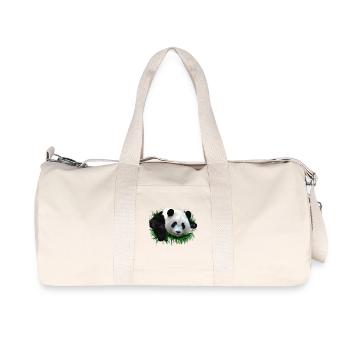 panda - Recycled Canvas Sports Bag by Stanley/Stella - natural - Front