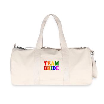 Team bride - Recycelte Canvas-Sporttasche von Stanley/Stella - Naturweiß - Vorne