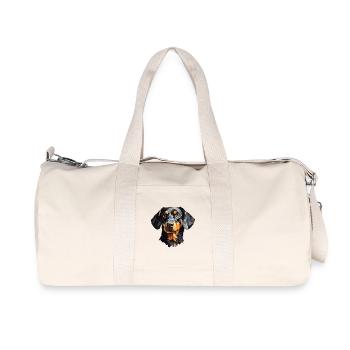 Dachshund Polygon Design - Recycled Canvas Sports Bag by Stanley/Stella - natural - Front