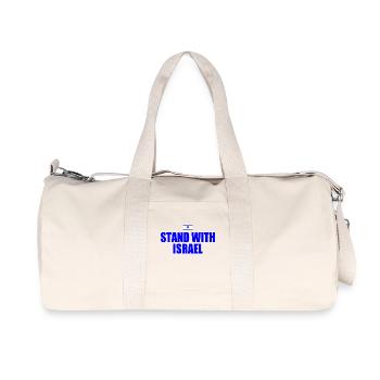 Stand with israel - Sac de sport en toile recyclée Stanley/Stella - blanc naturel - Devant
