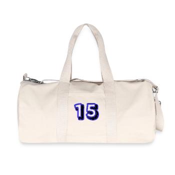 15. 15 ANS. 15e ANNIVERSAIRE. ANNIVERSAIRE 15 ANS. - Sac de sport en toile recyclée Stanley/Stella - blanc naturel - Devant