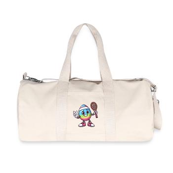 Easter Egg Easter Egg Tennis Tennis Player - Recycled Canvas Sports Bag by Stanley/Stella - natural - Front